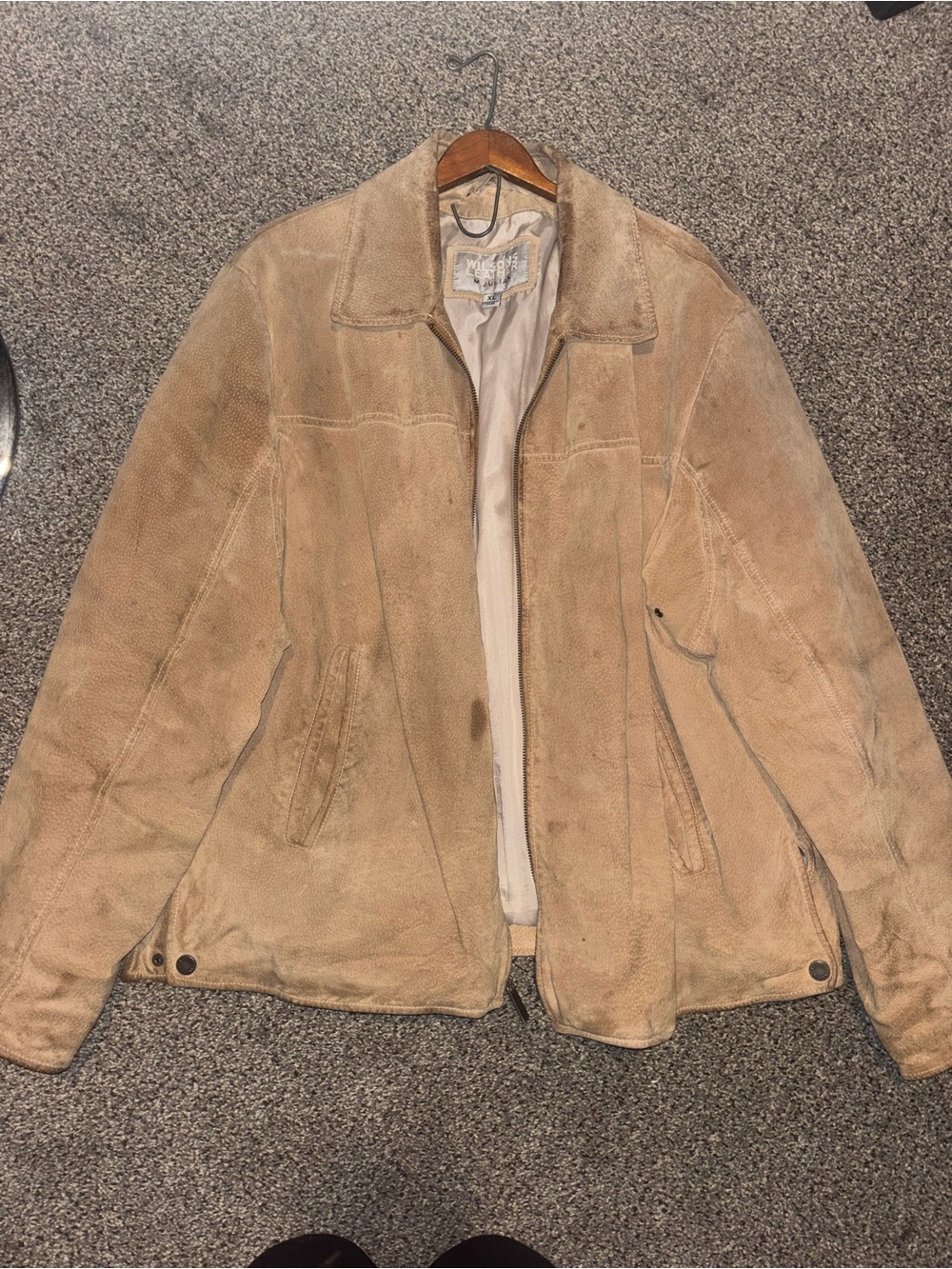 Wilsons Leather Tan Suede Jacket